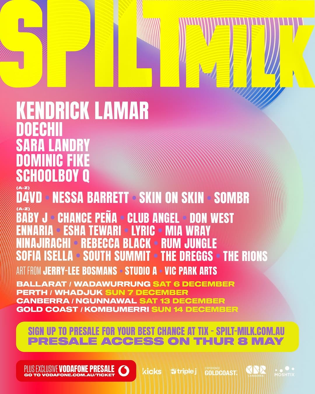 Spilt Milk 2025 Lineup