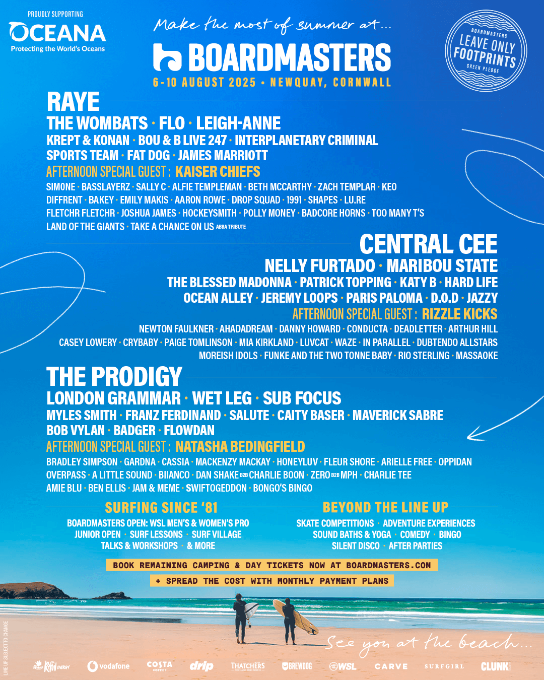 Boardmasters Festival 2025 Lineup