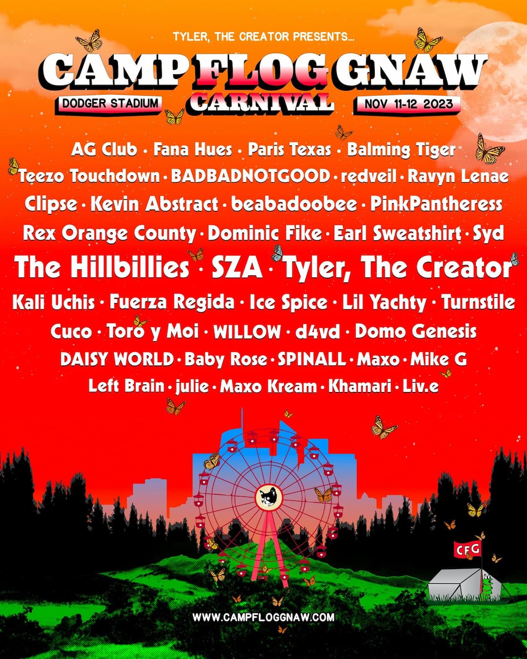 Camp Flog Gnaw Carnival 2023 Lineup