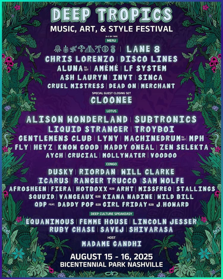 Deep Tropics 2025 Lineup