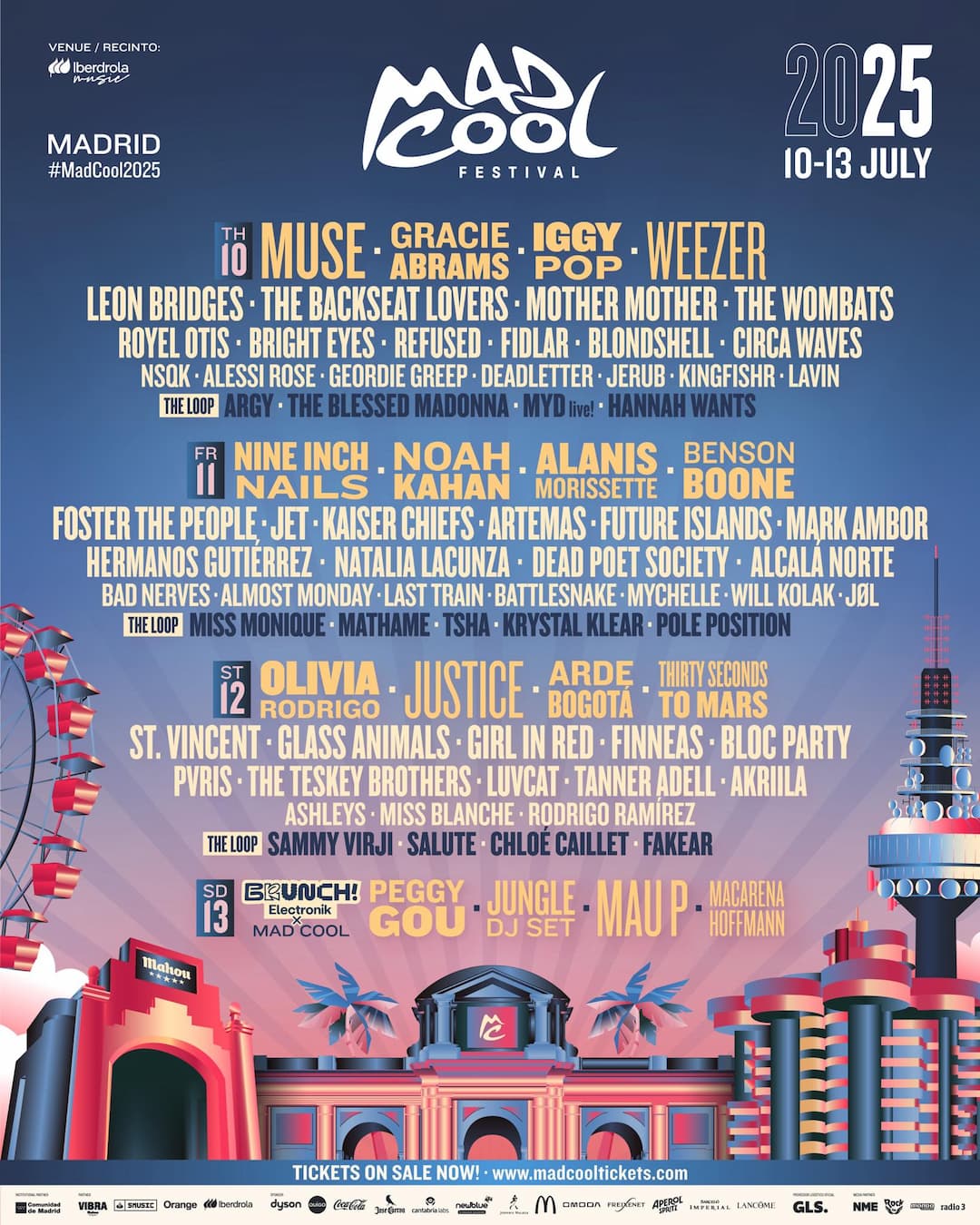Mad Cool Festival 2025 Lineup