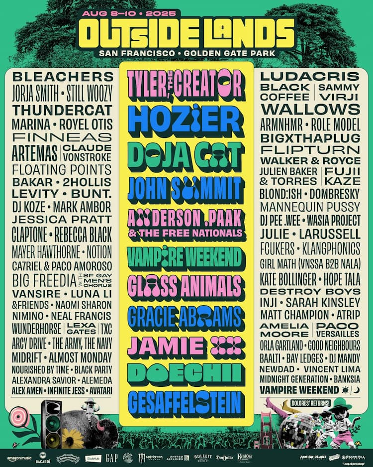 Outside Lands 2025 Lineup