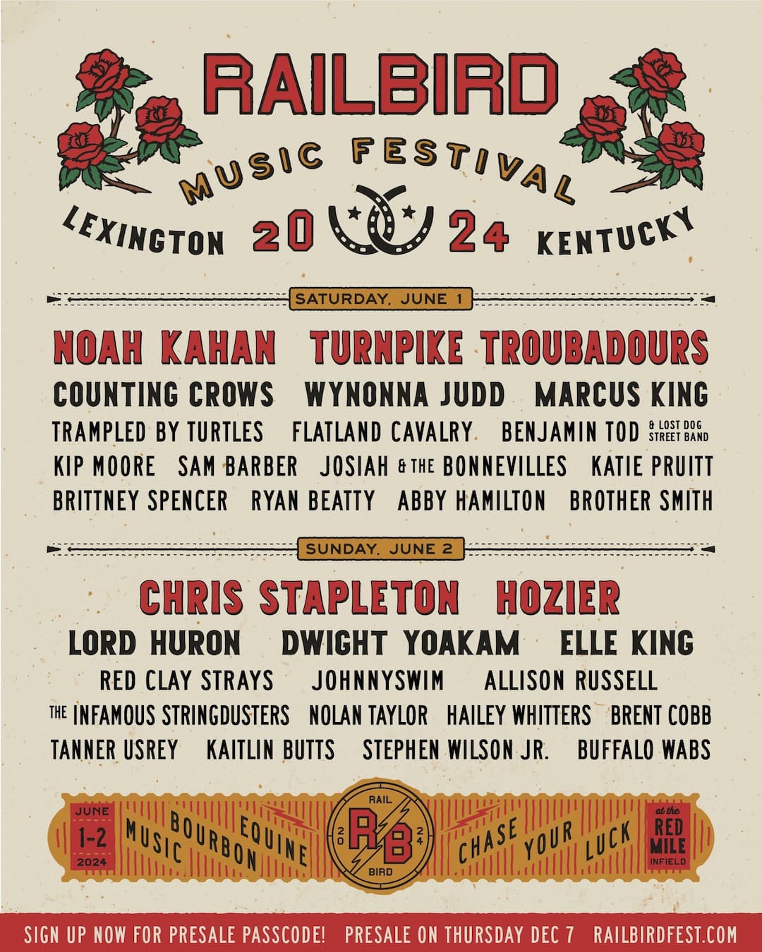 Railbird Festival 2024 Lineup