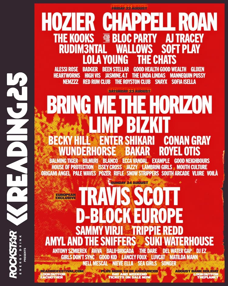 Reading Festival 2025 Lineup