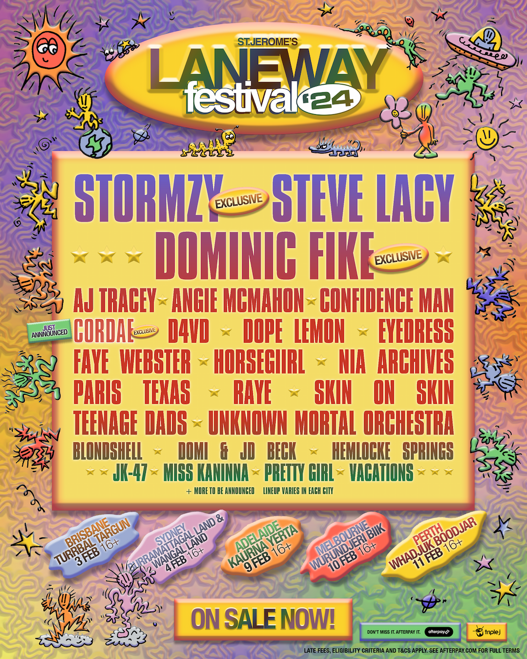 St Jerome's Laneway Festival 2024 Lineup