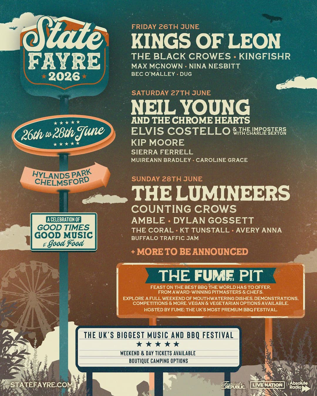 State Fayre 2026 Lineup