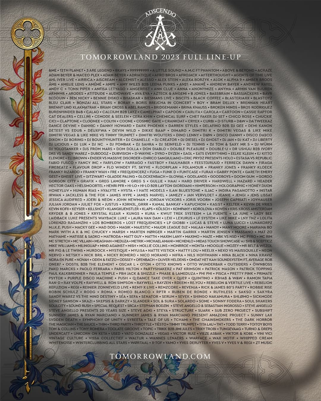 Tomorrowland 2023 Lineup