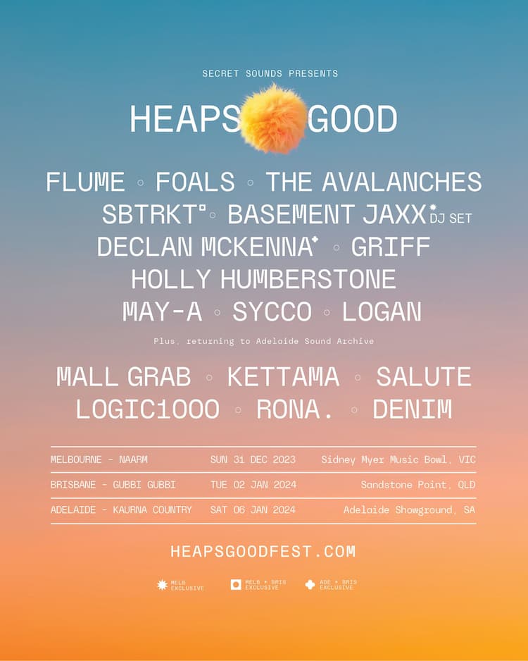 Heaps Good Festival 2024 Lineup