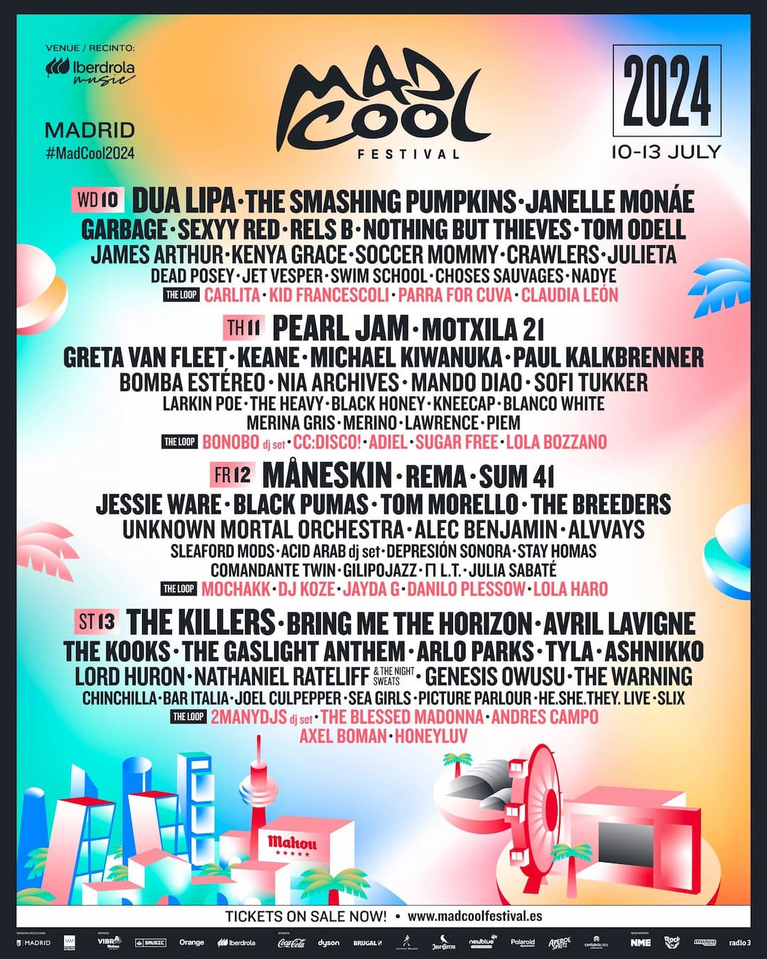 Mad Cool Festival 2024 Lineup