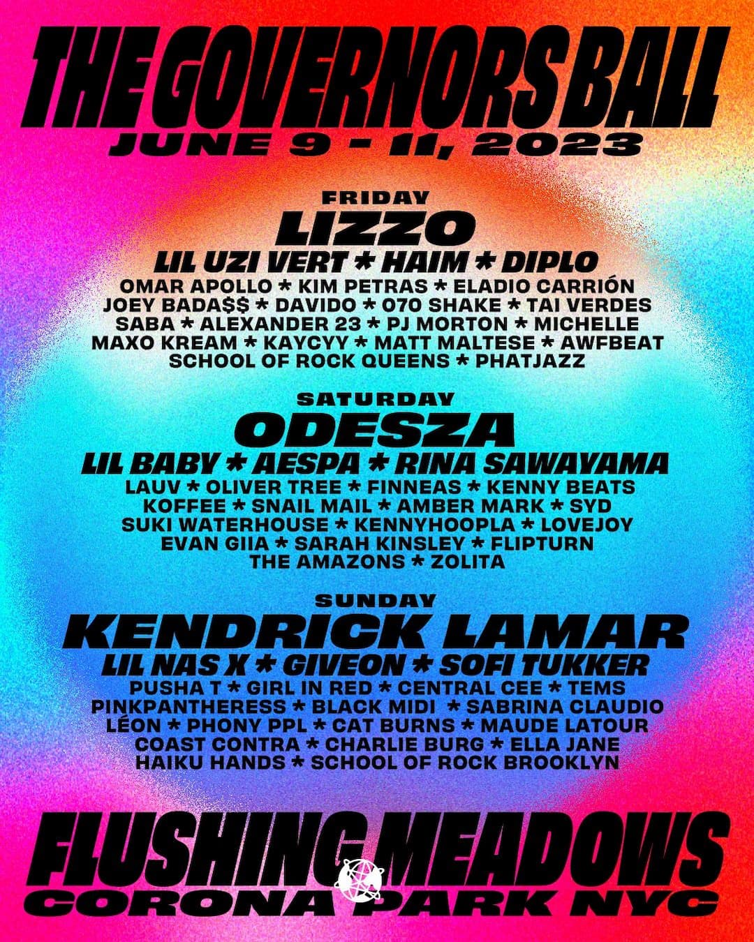 The Governors Ball Music Festival 2023 Lineup